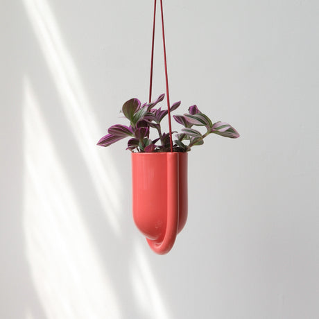 ceramic hanging plant pots Portico Planter Vermilion